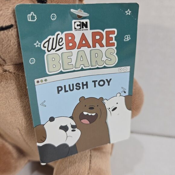 We Bare Bears Plush Grizzly Cartoon Network Warner Bros Toy Factory 2019 7” - Picture 4 of 13